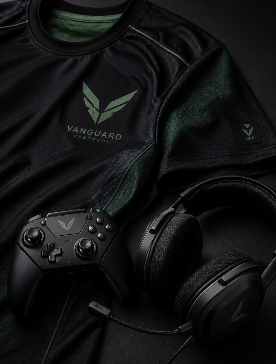 Vanguard Protocol connected jersey, controller and professional gaming headset