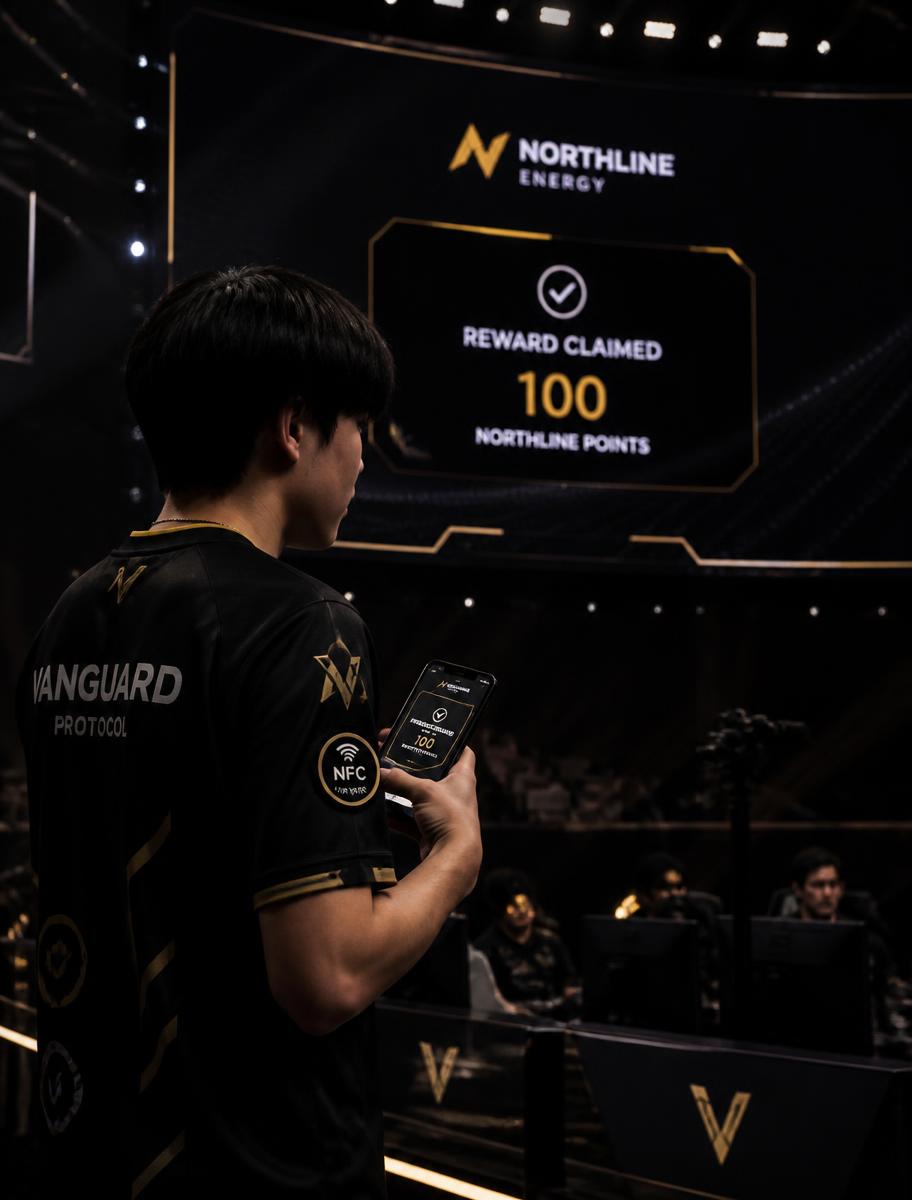 Northline Energy reward activated from a connected esports jersey